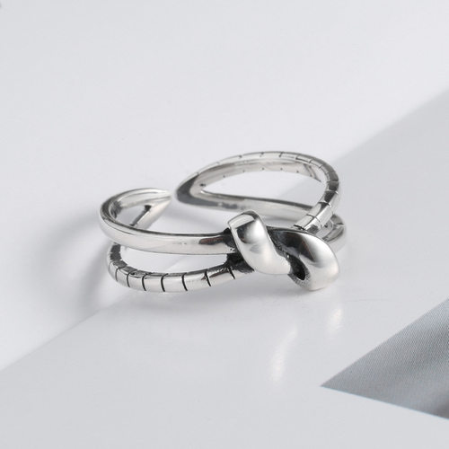 s925 sterling silver original personality knotted ring Japan