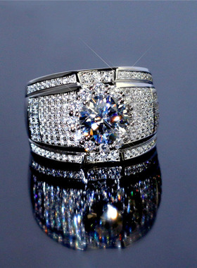 Luxury Full Crystal Big Stone AAAAA Cubic Zirconia Silver