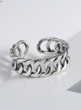 New Korean version of S925 sterling silver index finger ring