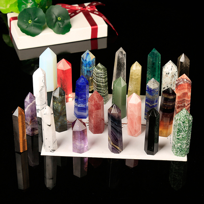1PC Natural stones and crystals hexagon pillar crystal poin