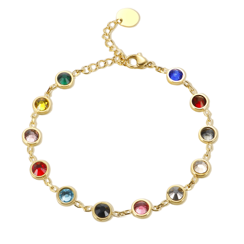 JINHUI Colorful Bejeweled Bracelet Popularity T S Stainless