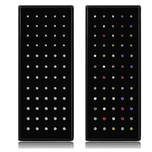 60pcs Stainless Steel Crystal Nose Ring Set Women Surgical