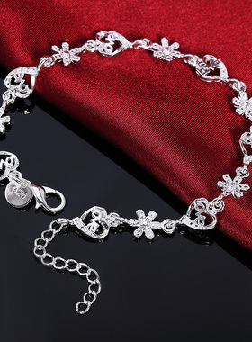Hot fine 925 sterling silver Bracelet Fashion crystal