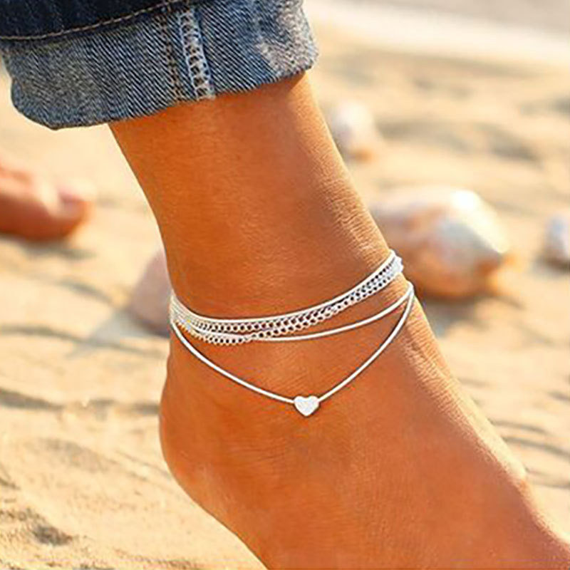 Bohemian Silver Color Anklet Bracelet On The Leg Fashion
