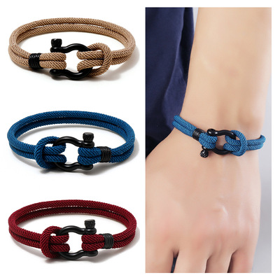 Stylish Man Bracelet 4mm Lucky Rope Braclet Homme Love Gift