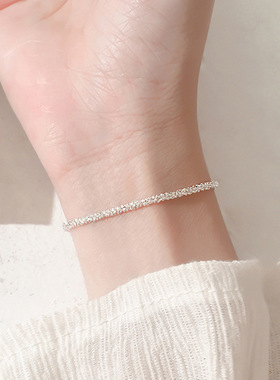 Sterling Silver Fashion Simple Chain Bracelet for Women