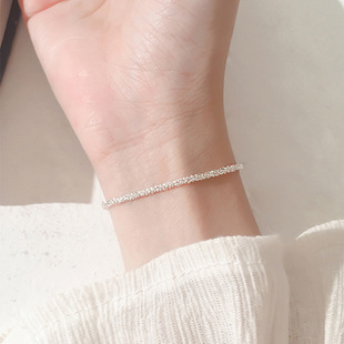Sterling Silver Fashion Simple Chain Bracelet for Women