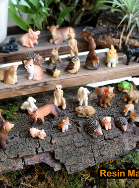 2024 N Resin Miniature Animals Fairy Garden Mini Forest Farm