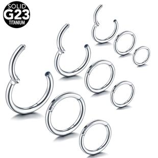 1PC G23 Titanium Nose Rings Septum Piercing Clicker Nose