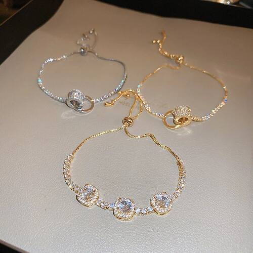 Shiny Rhinestone Zircon Adjustable Bracelets for Women