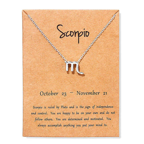 Hot Vintage Scorpio Aries Virgo Message Card Jewelry 12