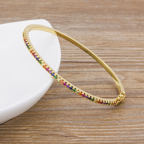 New Design High Quality Charm Rainbow Bangles Copper