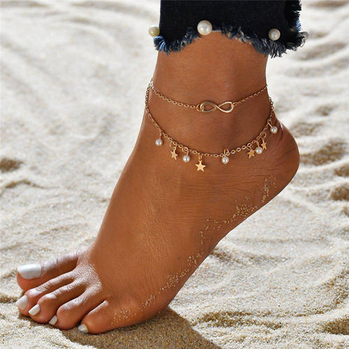 Bohemian Beads Ankle Bracelet for Women Leg Chain Round