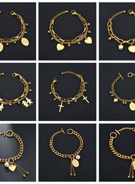 2023 316 Stainless Steel Cross Mary Virgin Heart Tassel