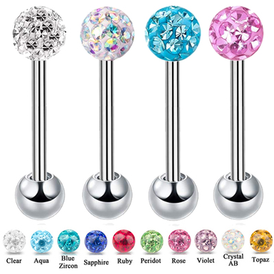 1PC Anti-Allergy Surgical Steel Tongue Rings Women Handmade