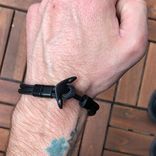 New Anchor Bracelet Men Charm Survival Rope Chain Bracelets