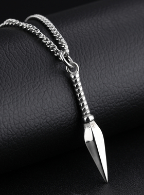 Hip Hop Punk Rock Men's Design Matte Black Long Necklace