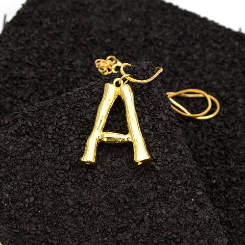 Fashion Alphabet Big Large Initial Letter Necklace for