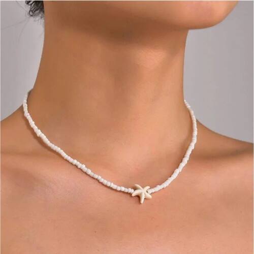 Fashion Shell Starfish Choker Necklace for Men Women Bohemia