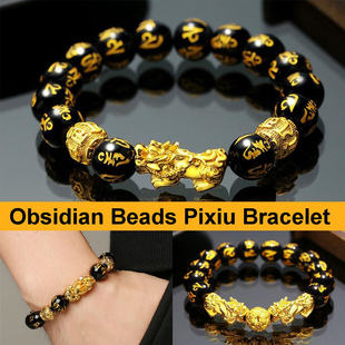 2024 New 24 Styles Obsidian Stone Beads Bracelet Men Women