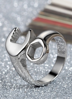 Creative Design Tools Wrench Shape Ring for Men Women Hip
