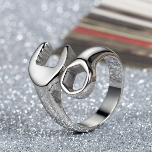 Creative Design Tools Wrench Shape Ring for Men Women Hip