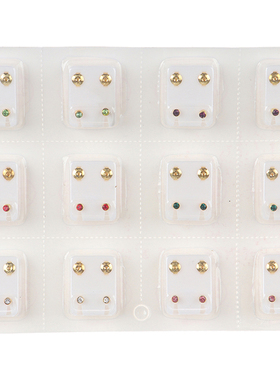24pcs=12Pairs Surgical Steel Ear Studs Earrings Set Medical