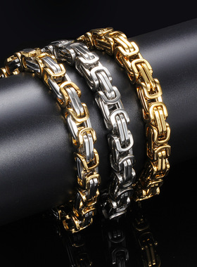 HNSP 8MM Stainless Steel Hand Chain For Men Bracelet