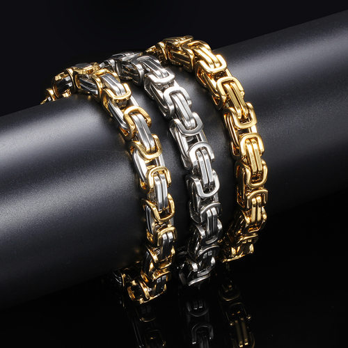 HNSP 8MM Stainless Steel Hand Chain For Men Bracelet