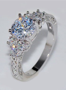 Exquisite Fashion Silver Color Engagement Rings for Women