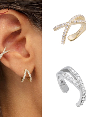 925 Sterling Silver Ear Cuff  For Women 1 pcs Charming Zirc