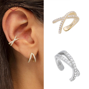925 Sterling Silver Ear Cuff  For Women 1 pcs Charming Zirc