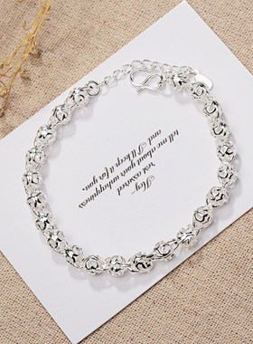 Fine Pretty lovely Hollow ball Chain 925 sterling Silver