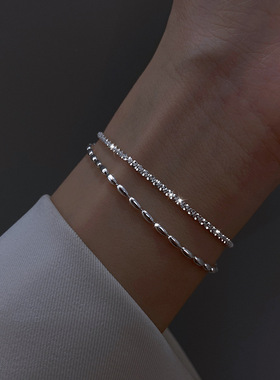 2023 New Sparkling Silver Color Bracelet for Women Elegant