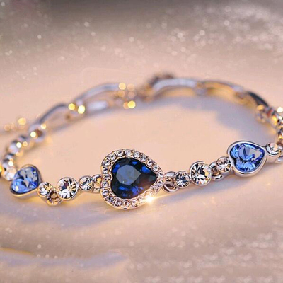 2023 Hottest Womens Ladies Crystal Rhinestone Bangle Ocean