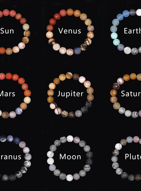 2024 Universe Eight Planets Bracelet Men Natural Stone Solar