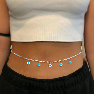 Bohemia Multicolor Turkish Evil Eye Beads Crystal Waist