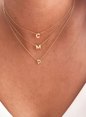 CANNER A-Z 26 Letters Necklace 925 Sterling Silver Necklace