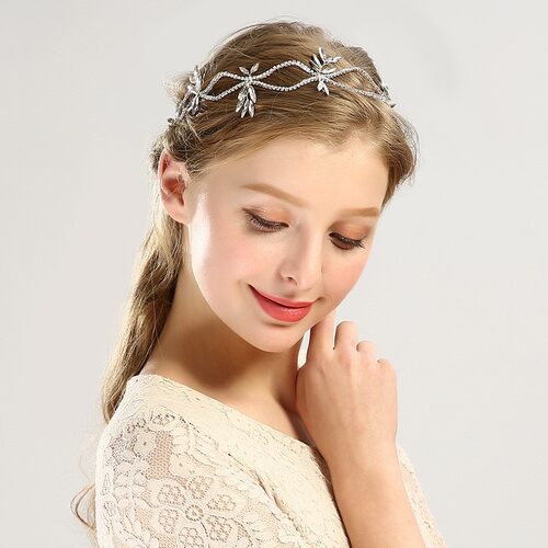 2024 Wedding Hair Accessories Crystal Pearl Headband tiara