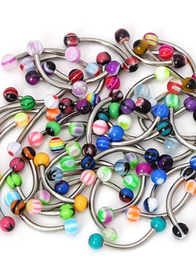10/20/30PCS Stainless Steel Eyebrow Piercing Lot 16G Tongue