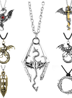 Cool New Game Dragon The Elder Scrolls V Pendant Necklace