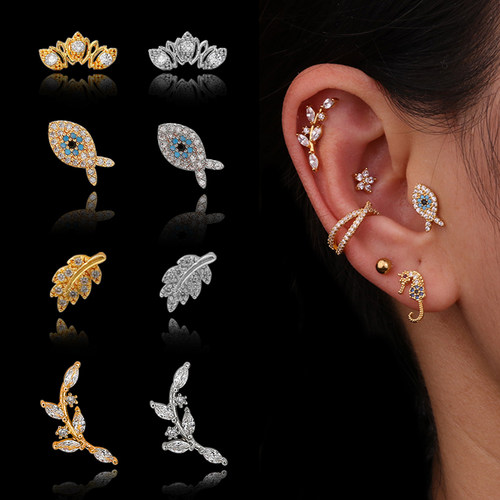 New 1Pc Stainless Steel Helix Piercing Jewelry Fashion