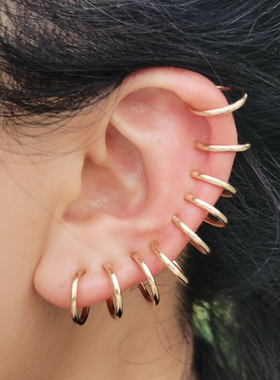 2pc/pack Stainless Steel Retractable Clip On Earrings No