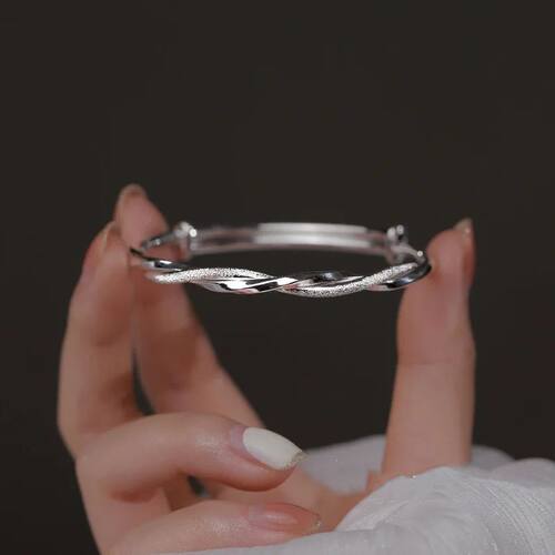 Sterling Silver Geometric Shape Bracelet Personality Charm W