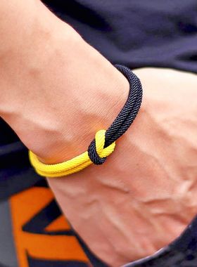 2022 Fashion Men Rope Bracelet Concentric Knot 100%