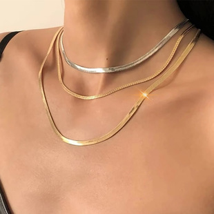 Color for Chain Necklaces Blade Women Gold Minimalist Snake