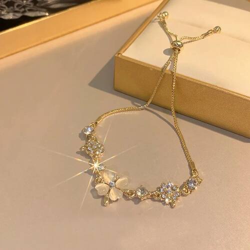Fashion Delicate Four leaf Grass Gold Color Bracelets For