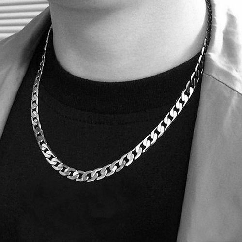 HNSP Stainless Steel Chain For Men Necklace Gold Silver