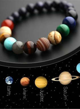 2023 Eight Planets Bead Bracelet Men Natural Stone Universe