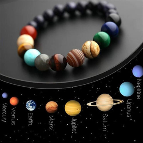 2023 Eight Planets Bead Bracelet Men Natural Stone Universe